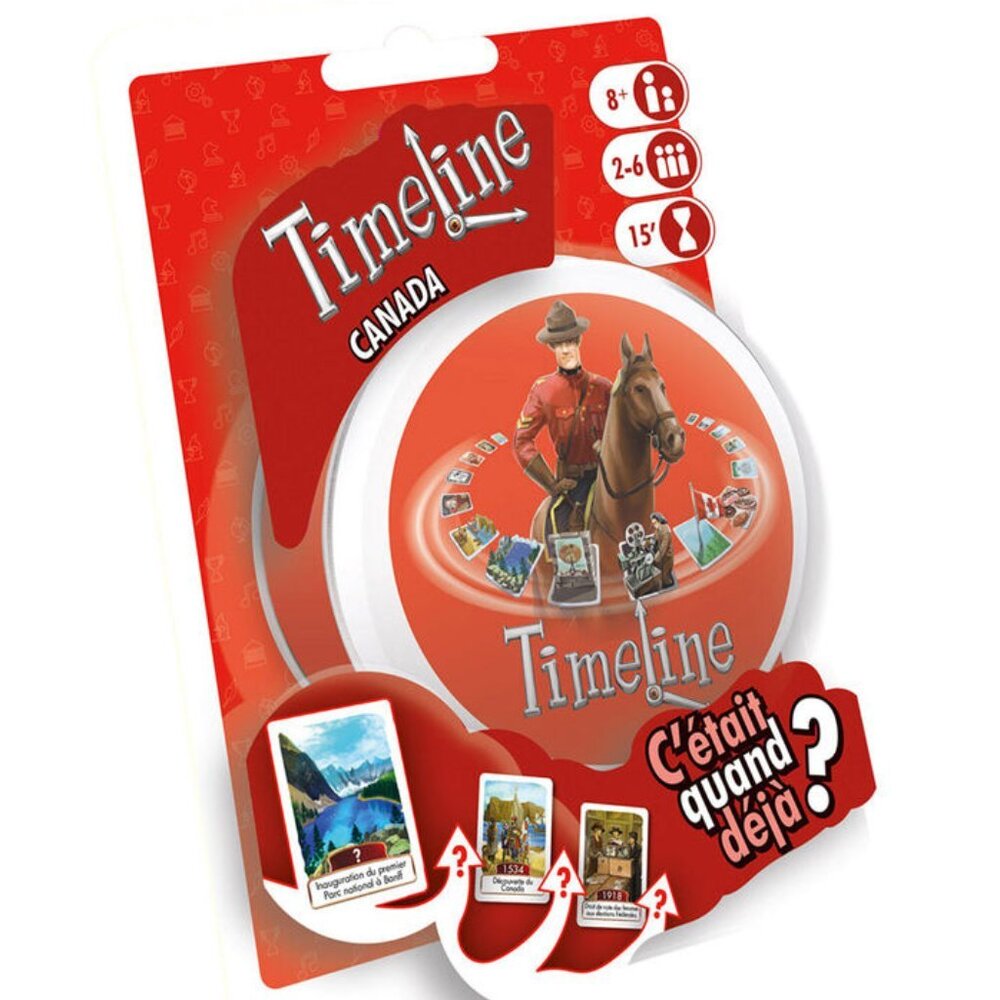 Timeline Canada Learning Card Game Tin Box French Version Age 8+ New Sealed